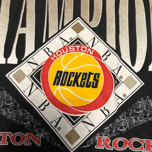 Vintage 1994 Houston Rockets NBA World Champions T-Shirt SZ L - Picture 3 of 8